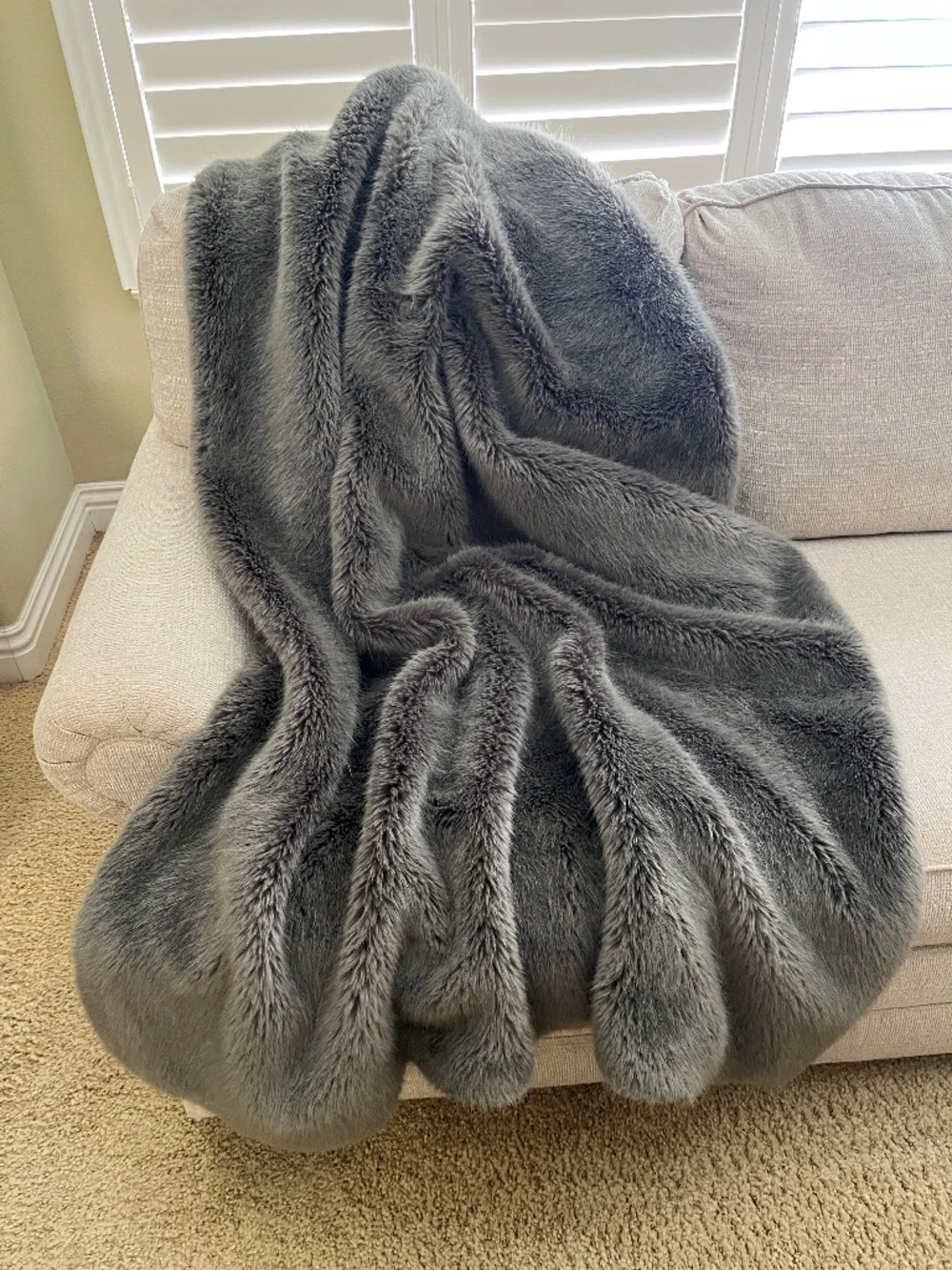 RH - Restoration Hardware Lapin Faux Fur Throw